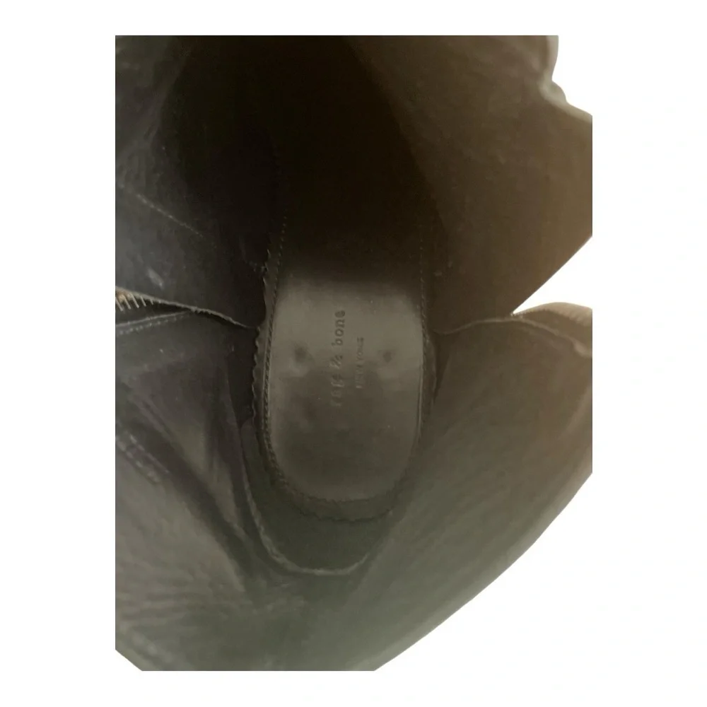 rag & bone Margot Suede Boot. Black/Champagne